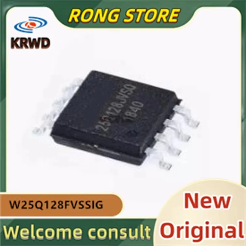 5PCS 25Q128FVSS New and Original Chip IC W25Q128FVSSIG Q128BVSSG Q128JVSSG 16MB FLASH SOP8