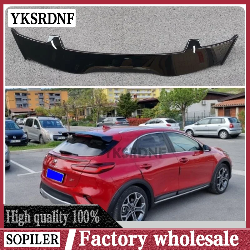 Use For Ssangyong Korando 2013-2017 Spoiler ABS Plastic Carbon Fiber Look Hatchback Roof Rear Wing Body Kit Accessories