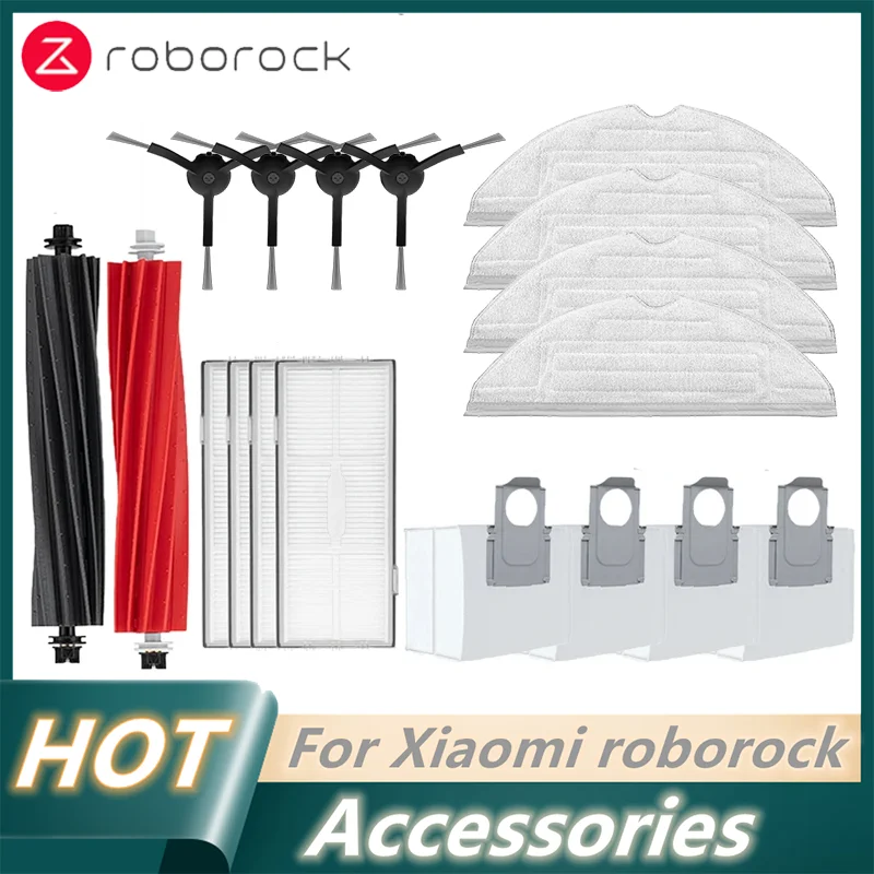 Roborock s8 s8 pro ultra s8 zubehör mop choth vakuum beutel seiten bürsten filter austauschbarer roboter staubsauger ersatzteile