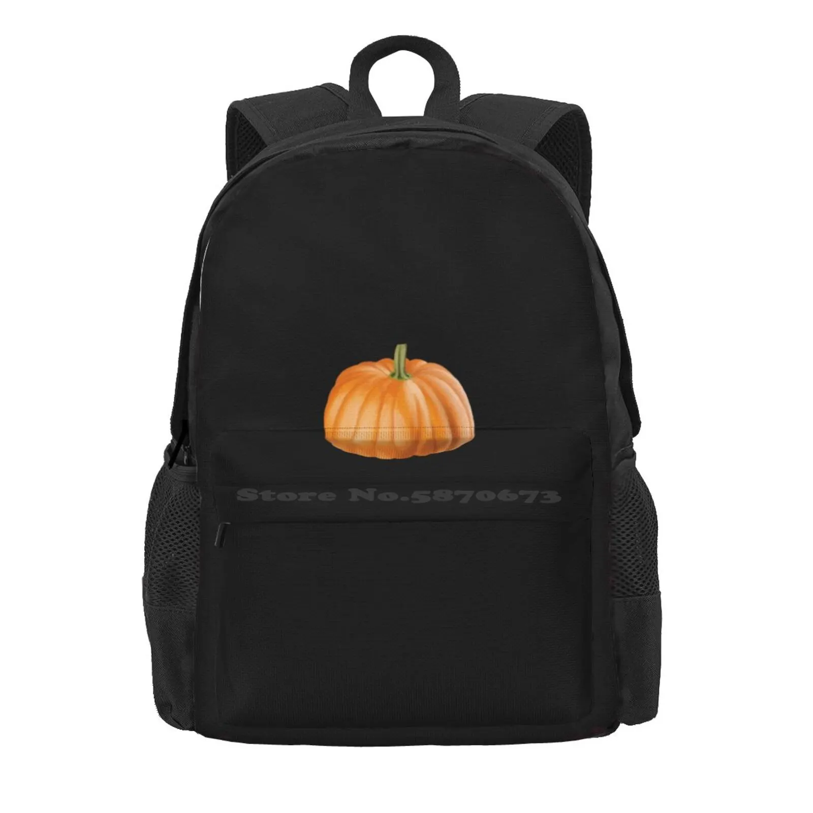 Pumpkin Hot Sale Schoolbag Backpack Fashion Bags Simple Pumpkin Fall Orange Squash Autumn Realistic