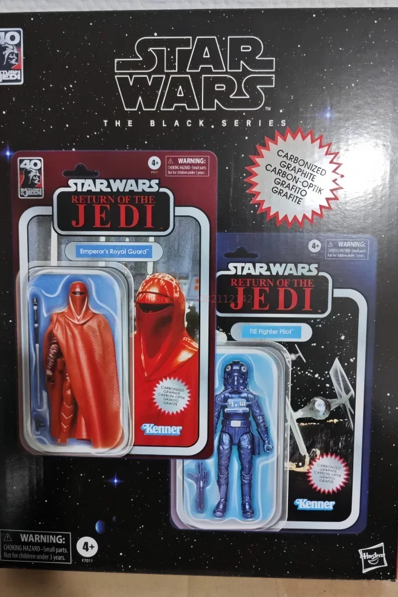

Hasbro Return Of The Jedi 40th Anniversary Carbonized Action Figures Empire Guard Tie Fighter Pilots Models Toys Gifts