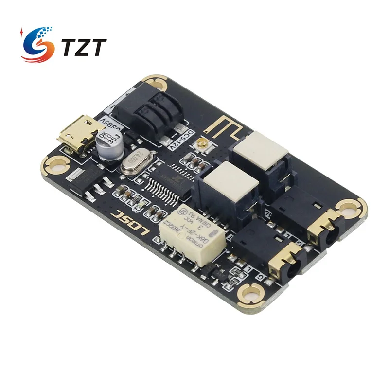 Tzt MP3บลูทูธบอร์ดเครื่องถอดรหัสบลูทูธบลูทูธ4.2 BT4.2โมดูลรับสัญญาณเสียงสเตอริโอสนับสนุนเสาอากาศแรงดันกว้างอินพุต AUX