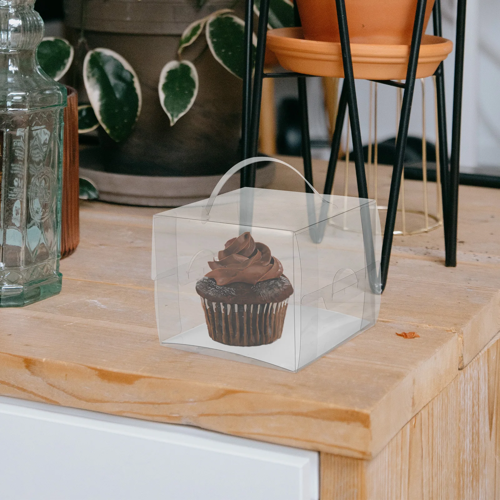 

10pcs Cake Boxes Clear With H les Portable Bakery Box Wrapping Container Party Supplies Storage Protect Cakes Premium Material
