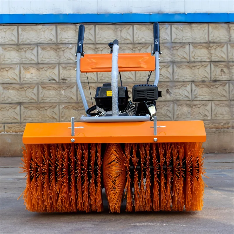 Robust Frame Snow Clearing Machine Walk-behind Snow Sweeper Hand Push Snow Broom for Factory Outdoor and Community Lane