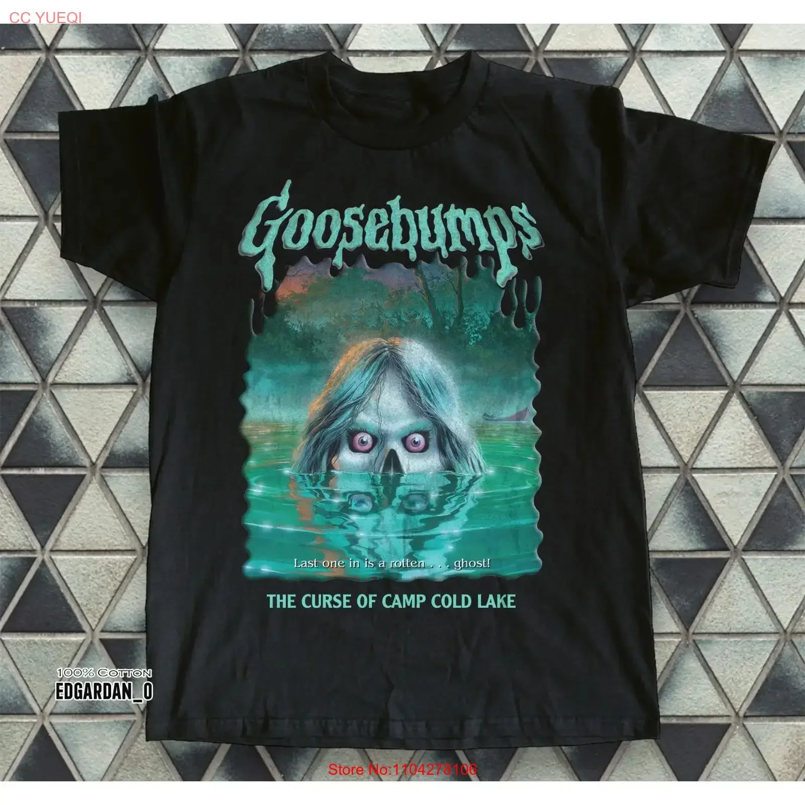 Goosebumps The Curse of Camp Cold Lake Black T shirt Size S 5XL vintage Washed Top For Everyday Wear Casual Versatile Stretched