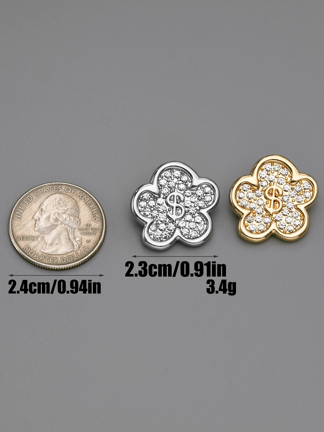 10 個 23 ミリメートルラウンドフラワーラインストーンシャンクボタン衣料用シャツコート靴バッグアクセサリー DIY 工芸品ボタン