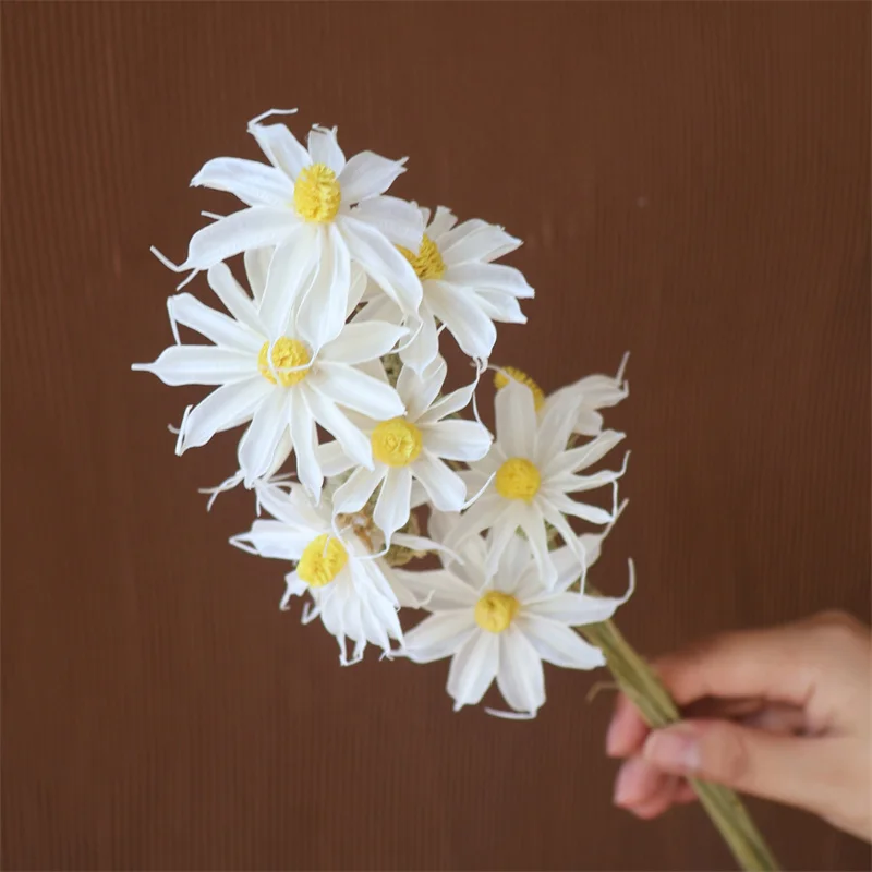 

White Dried Flowers Artificial Flowers Dry Bouquet Wedding Floral Arrangements Party Office Home Events,Valentine Day Decoration