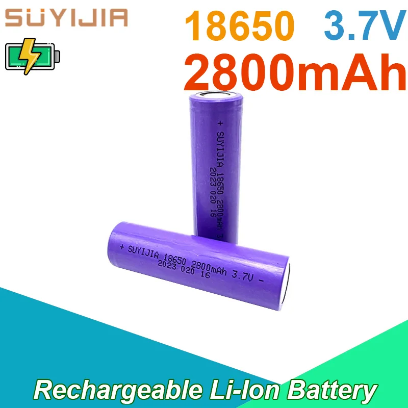 

SUYIJIA 18650 3,7 в 2800 мА/ч литий-ионная аккумуляторная батарея высокой емкости для фонарика, Головной фонарь, рация с зарядным устройством 4,2 в 1A