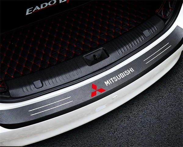 Car Rear Bumper Trunk Carbon Fiber Protective Sticker Anti-scratch Protective Film For Mitsubishi Ralliart Lancer EX Outlander