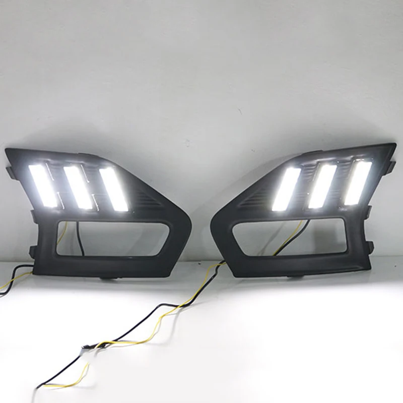 2Pcs For Ford Mondeo Fusion 2019 2020 LED DRL Daytime Running Lights LED Daylight Fog light waterproof