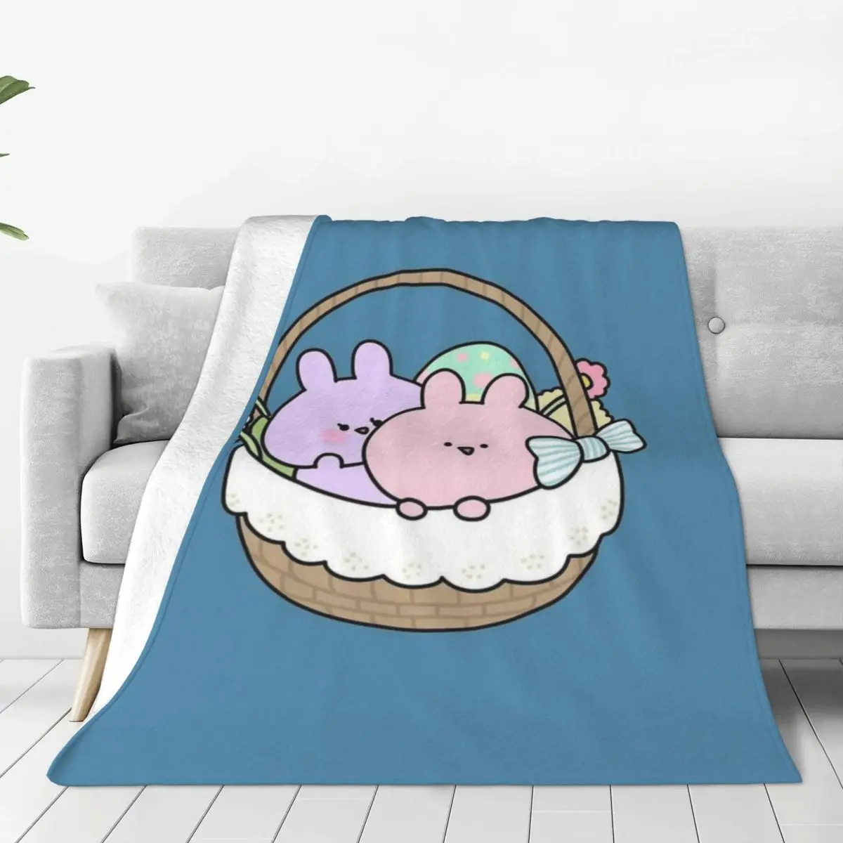 Asamimichaan Cute Asamimi Blanket Flange Textile Decor Portable Super Soft Throw Blankets for Home Office Plush Thin Quilt