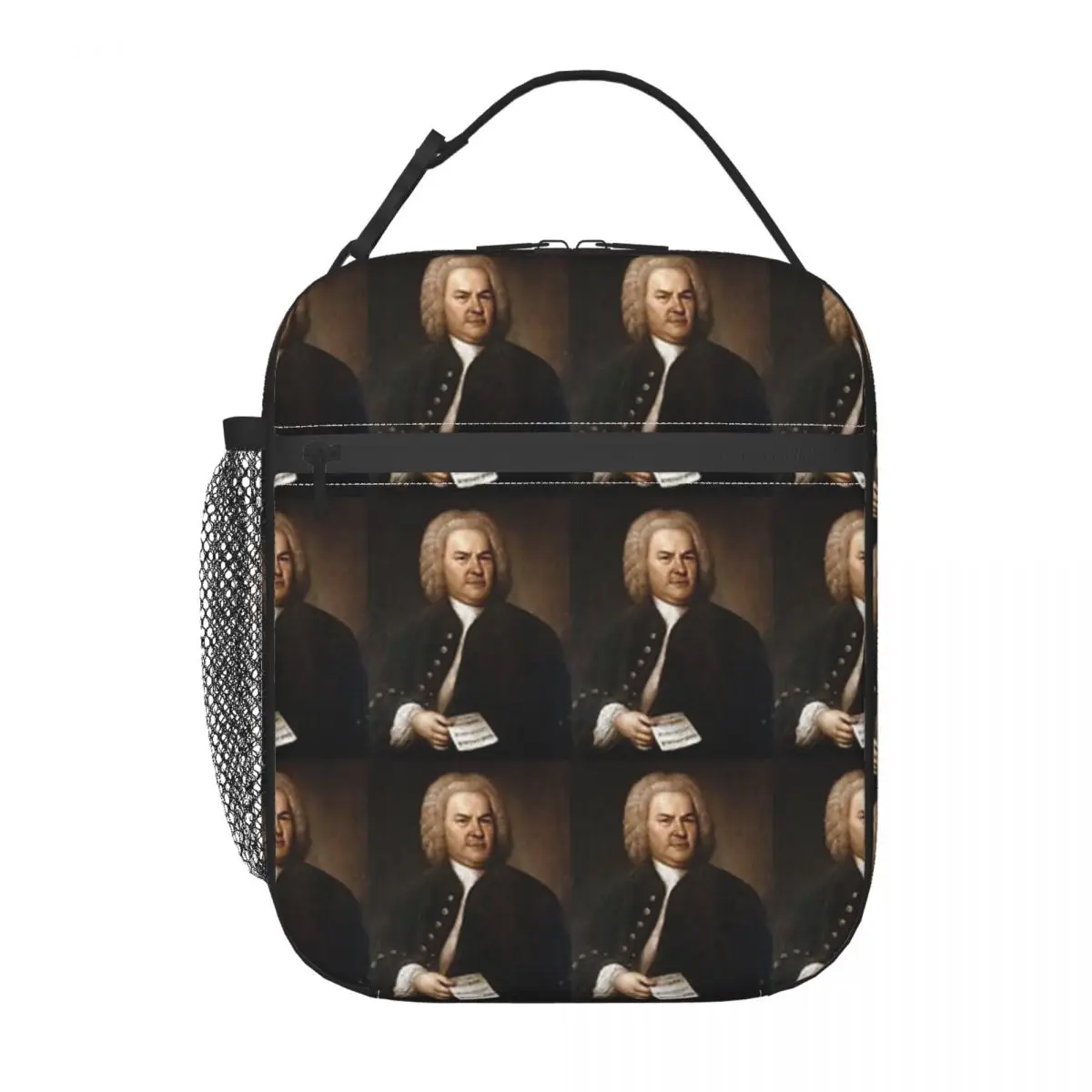 Johann Sebastian Bach, German Composer Insulated Lunch Bag for Women Kids Portable Food Boxes Thermal Lunch Box Tote