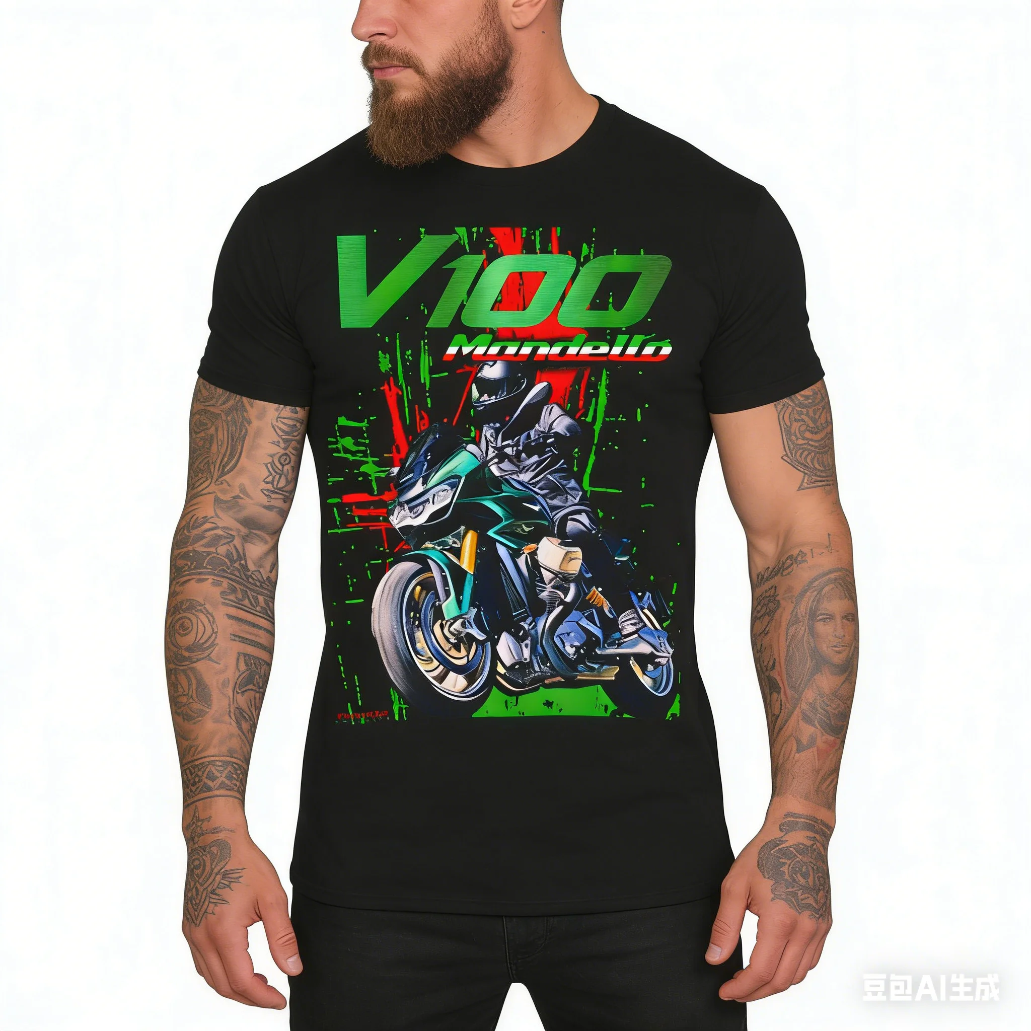 

Футболка с принтом мотоцикла Moto Guzzi V100 — незаменимая вещь весной и летом — мягкий хлопок, для мужчин, верхняя одежда или нижняя одежда