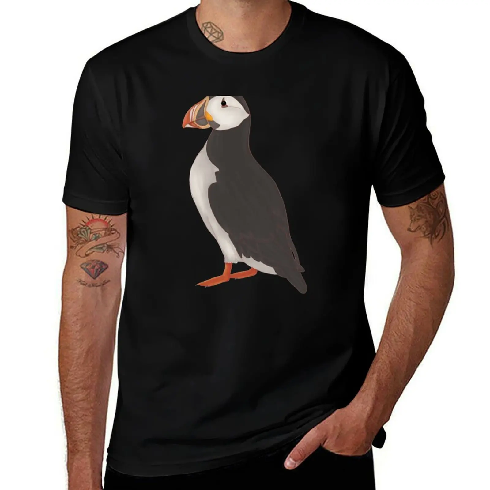 Atlantic Puffin T-Shirt Work Wear Simple Tee Shirt