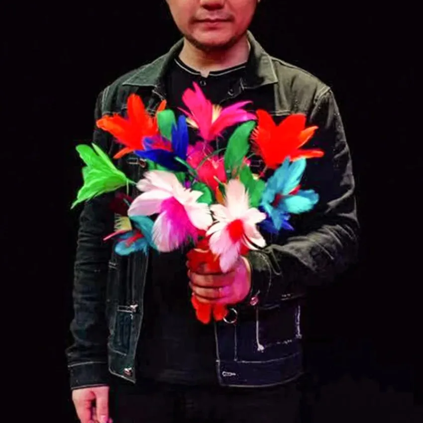 Flower To Scroll Magic Tricks Magician Stage Party Illusions Accessories Gimmick Props Mentalism Appearing Funny The End Thanks