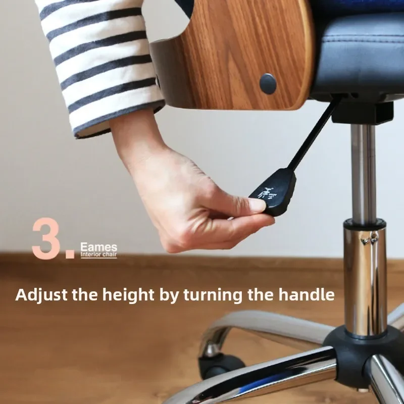 Multi-functional Art Computer Chair European Home Office Chair Student Chair Back Chair Swivel Chair Seat Solid Wood
