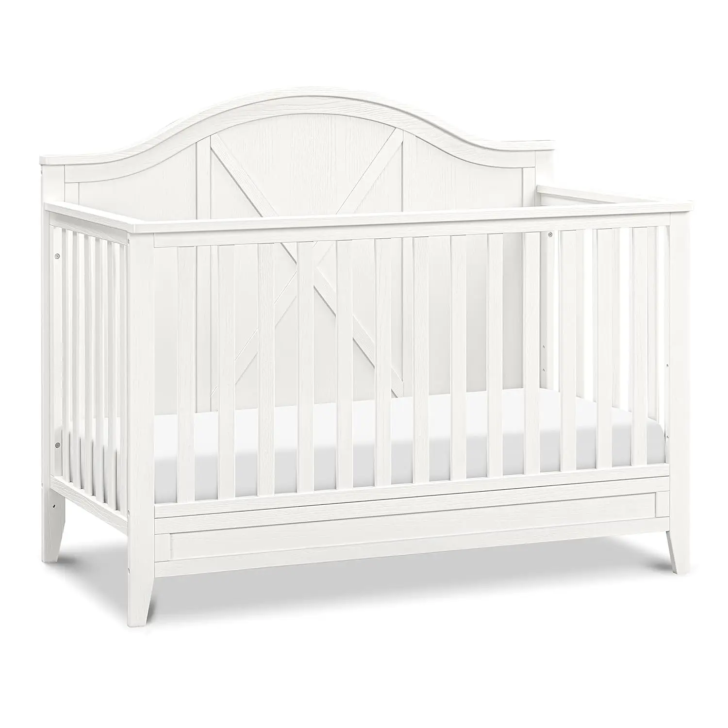 

Davinci Sawyer Farmhouse 4-in-1 Convertible Crib in Heirloom White, GREENGUARD Gold Certified