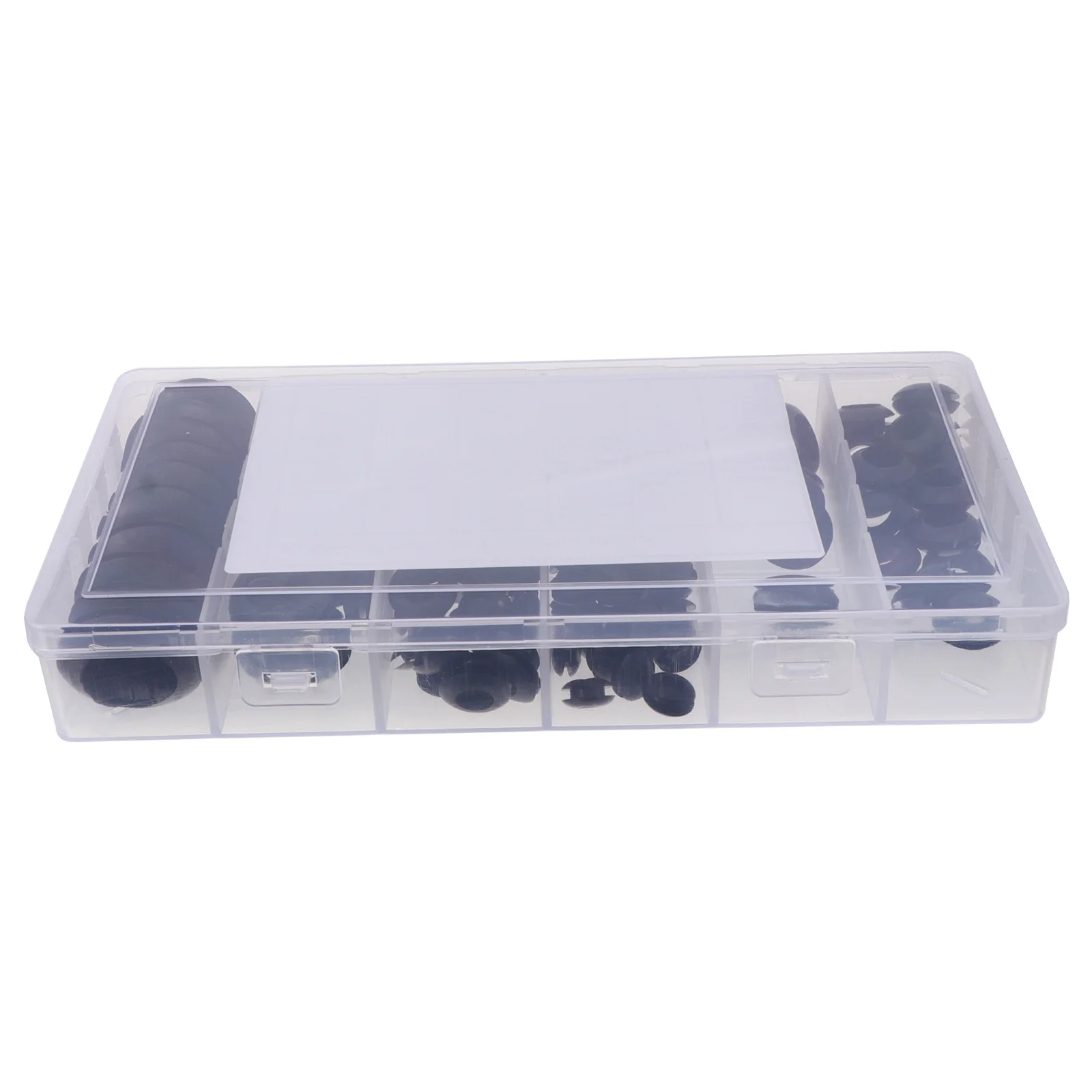 

200Pcs Rubber Grommet Eyelet Ring Gaskets Assortment Organizer Case Durable Electrical Wire Hole Plug Seal Ring for Automotive