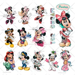 Myszka Minnie nadruk z jednorożcem na ubrania Disney Heat Vinyl prasowanie naklejki dla dzieci dziewczyny luksusowa aplikacja do przenoszenia ciepła