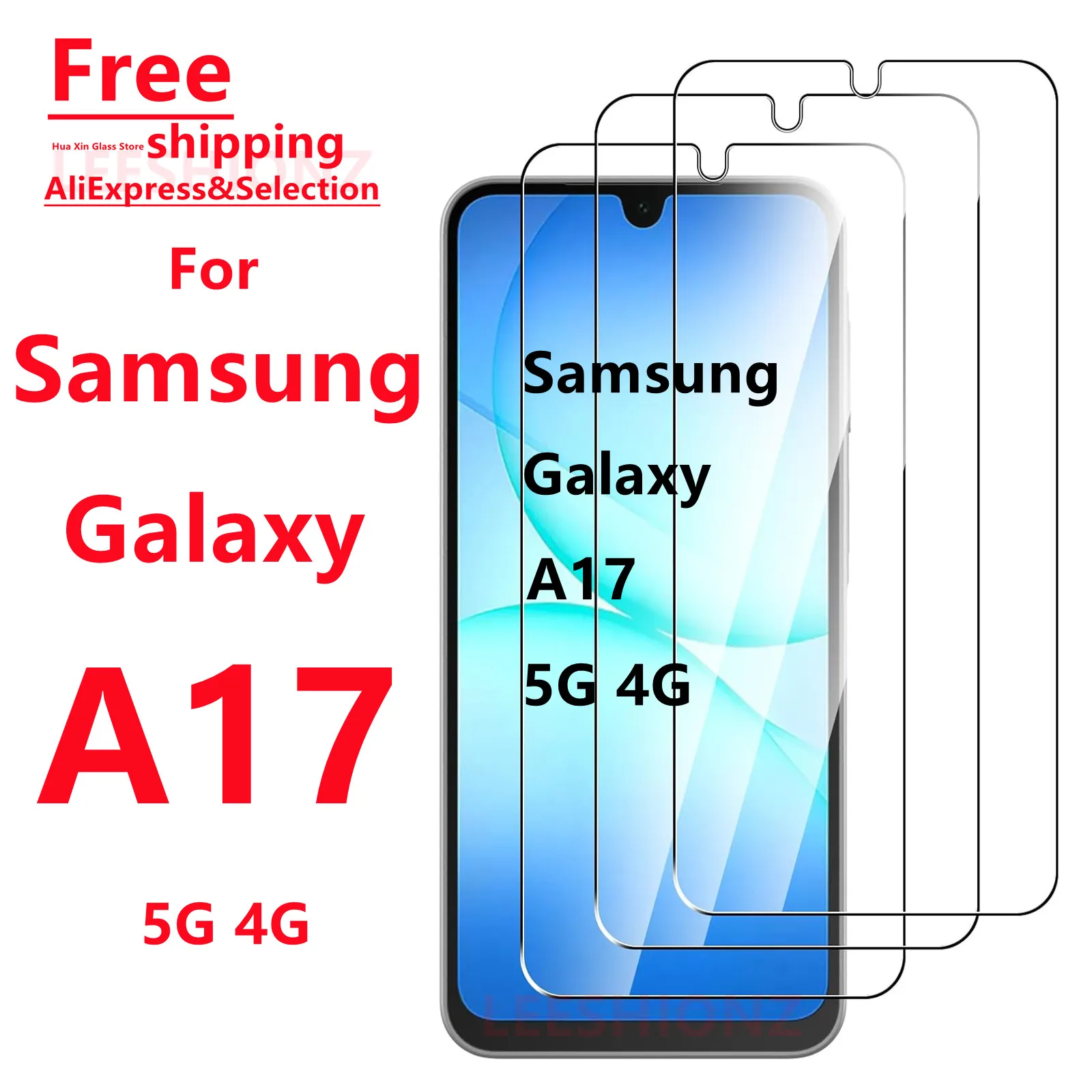 

1/4Pcs Tempered Glass Screen Protector for Samsung Galaxy A17 4G 5G - Smartphone Protection Suitable for Samsung A17 Series
