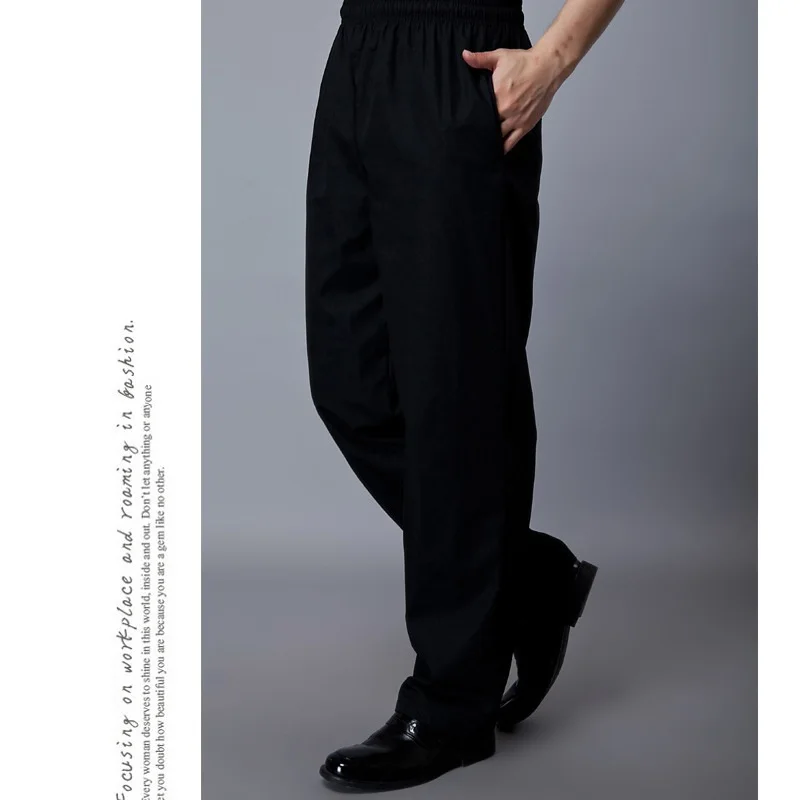 

C784 Full Elastic Chef Black Pants Work Pants Work Clothes Pants Chef Uniform Waiter Clothes Jeans Work Pant