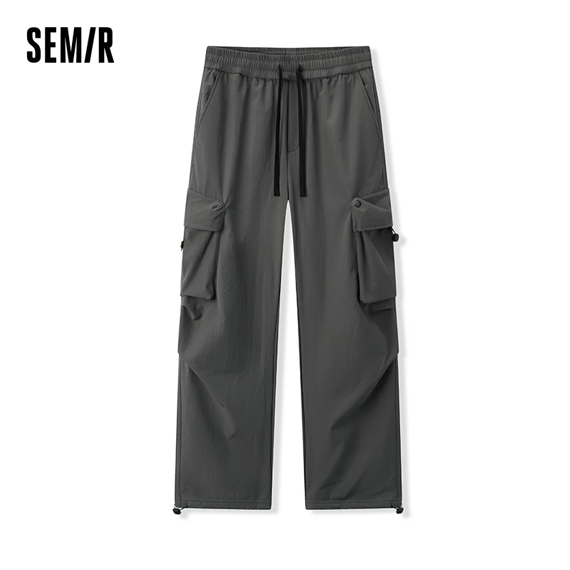 

Semir Casual Pants Men Winter Trendy Cool Functional Work Fashion Loose Straight-Leg Drawstring Versatile Long Trousers