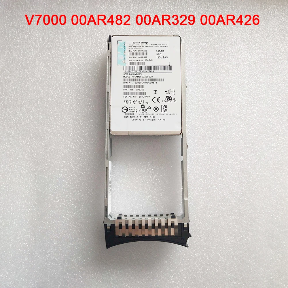 For IBM V7000 00AR482 00AR329 00AR426 200GB 12gb SAS SSD Hard Disk