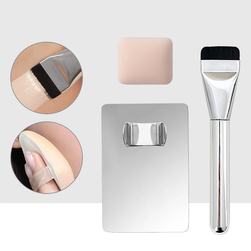 スパチュラ付きステンレス製メイクブラシ,カラースティック,美容ツール,ファンデーション,口紅,アイシャドウ,ミキシングパレット,3,4,5,6個