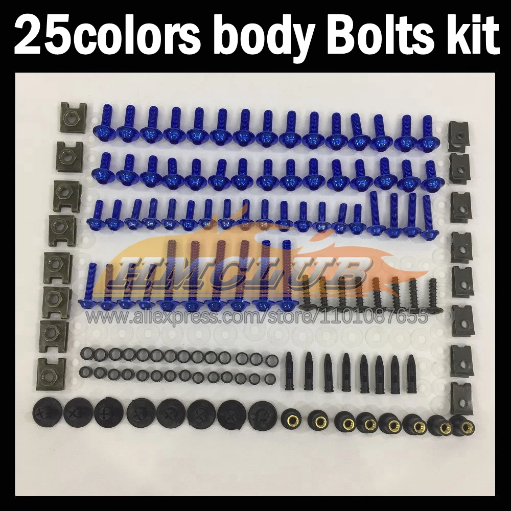 268ps Full Screws Kit Body bolt For Aprilia RS4 RS 125 RS-125 RS125 99 00 01 02 03 04 05 1999 2000 2005 Fairing bolts screw NutS