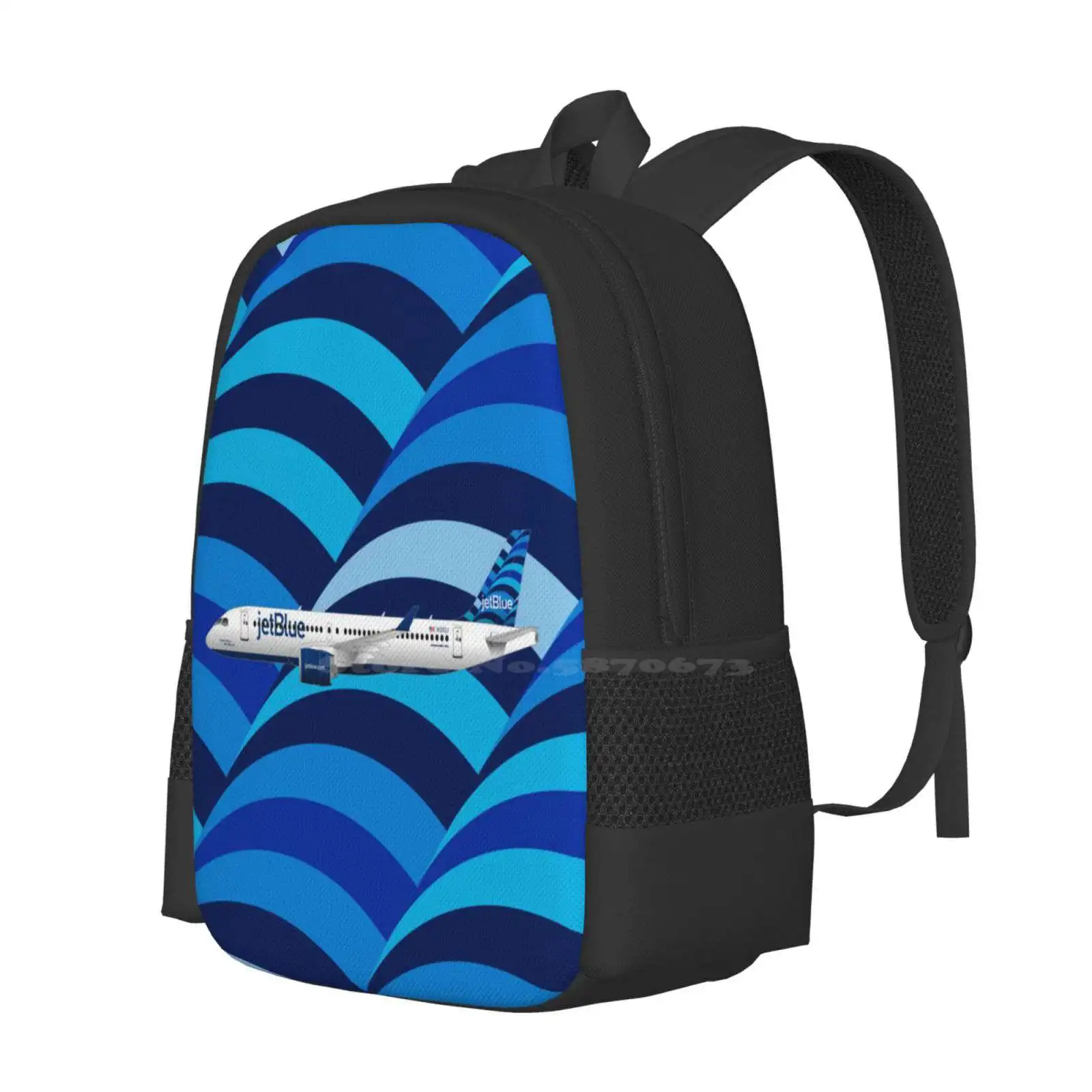 Jetblue Airbus A220-300 Hot Sale Schoolbag Backpack Fashion Bags Jetblue Airways Airbus A220 300 Airlines Airplanes Aircraft