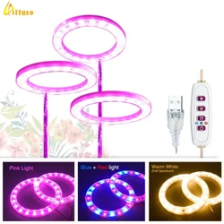 LED Angel Ring Grow Light DC 5V USB Phytolamp for Plants Full Spectrum Lamps For Indoor Plant Greenhouse Seedlings Home Flower