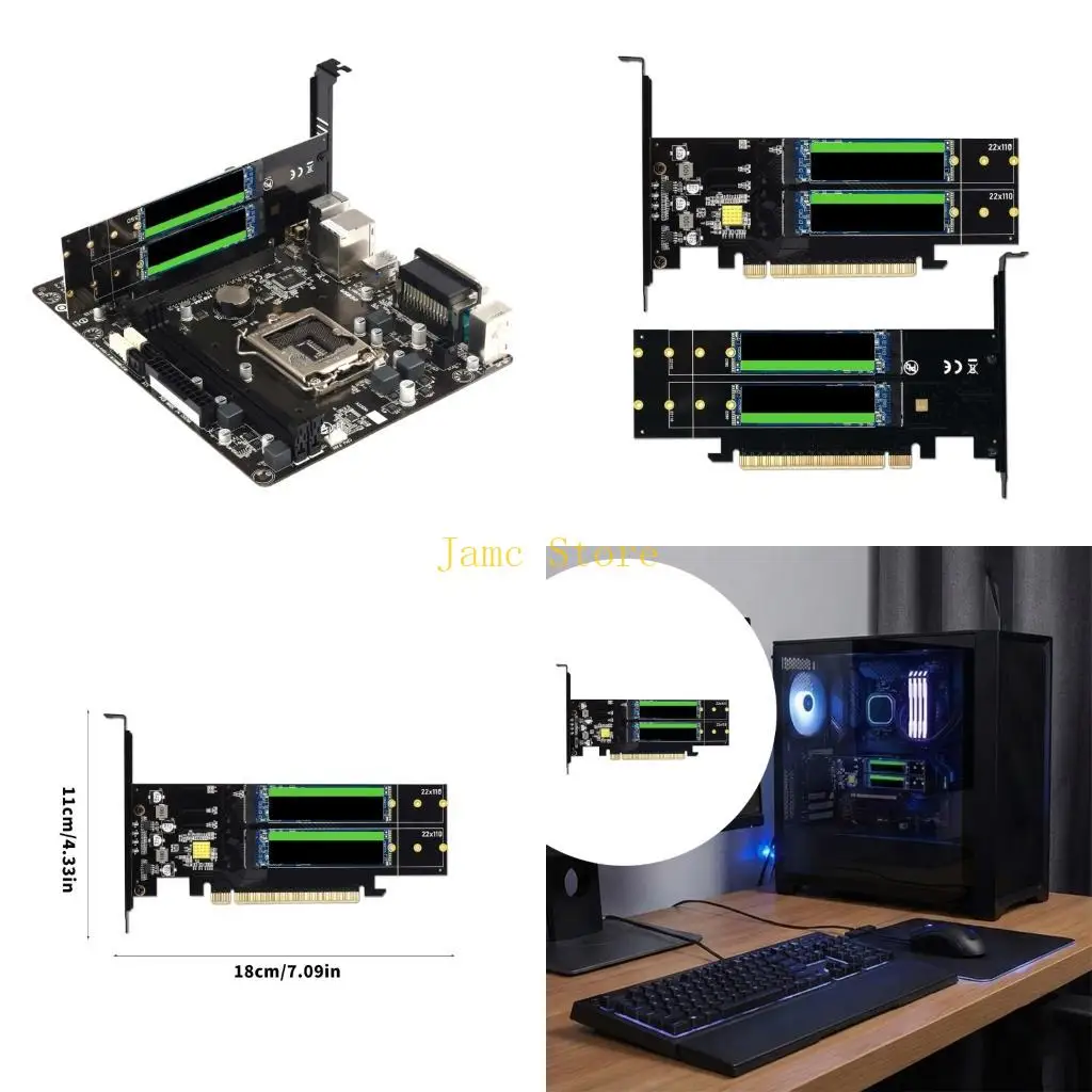 

LX0B Твердотельные накопители PCIe4.0 NVMe гибкого размера. Карта расширения, вмещающая твердотельные накопители M.2 2230, 2242,