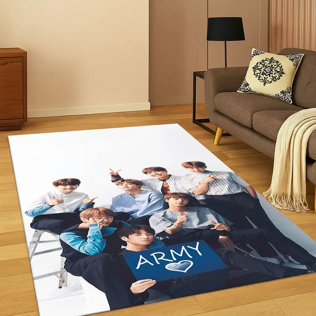 Kpop Star B-BTS Kim JIN SUGA V السجاد البساط لغرفة النوم غرفة المعيشة أريكة المنزل ممسحة ديكور المنزل ، منطقة البساط سجادة أرضية غير قابلة للانزلاق هدية #6