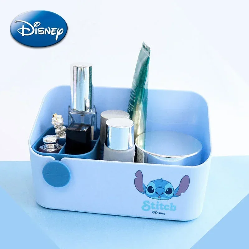 Disney Stitch Desktop Storage Box Toy Story Cartoon Cute Lotso Alien Cosmetic Boxs Lipstick Jewelry Tidy Pen Container Holder