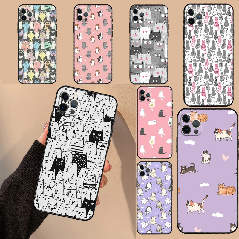 Funny Cat Collage Case For Samsung Galaxy A54 A34 A14 A06 A16 A26 A36 A56 A12 A32 A52 A13 A33 A53 A15 A35 A55