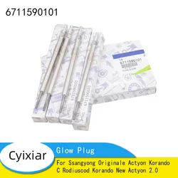 4pcs Original Glow Plug for Ssangyong Actyon Korando C Rodiuscod Korando New Actyon 2.0 6711590101