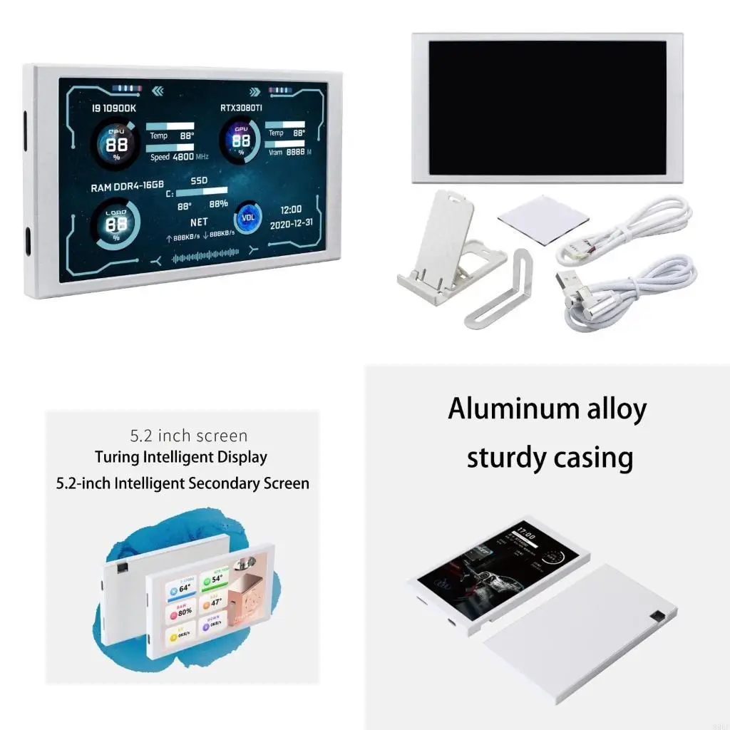 

896F 5,2 дюйма компьютерного процессора ПК ПК Вторичный экран ЖК -дисплей