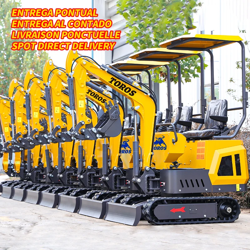 Produttore di mini escavatori da 1 tonnellata Kubota Engine Digger 1000 Kg Mini escavatore agricolo personalizzabile EURO 5 in vendita