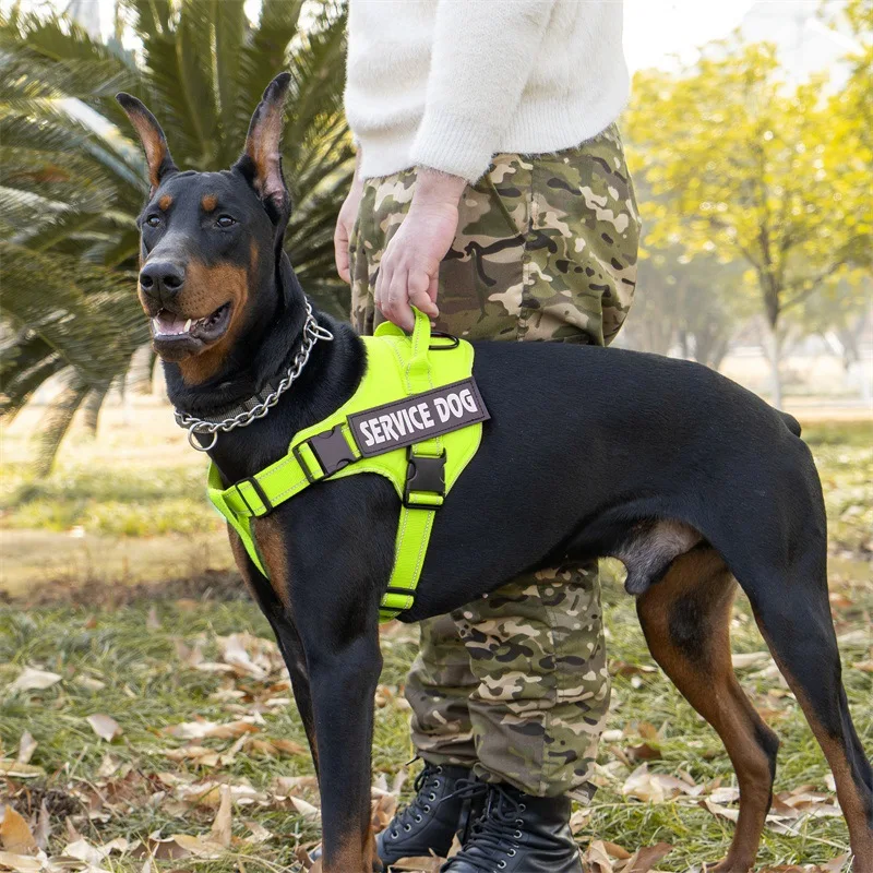 Arnês para cães ajustável sem puxar, colete pet, reflexivo e respirável, suporte emocional