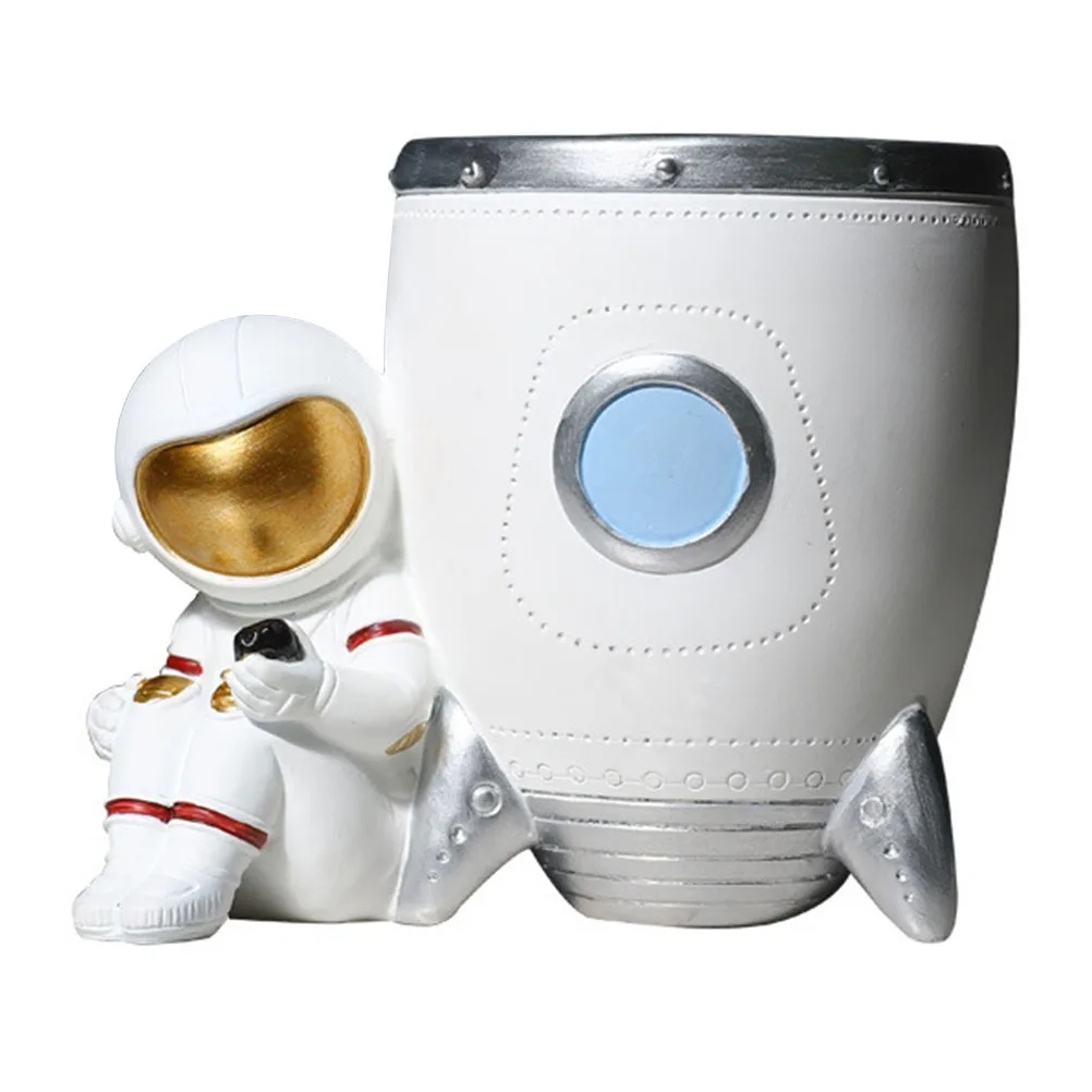 

1Pcs Spaceman Desktop Pen Holder Sturdy Stationery Organizer Pencil Pot Makeup Tools Storage Container for Office Home Desk