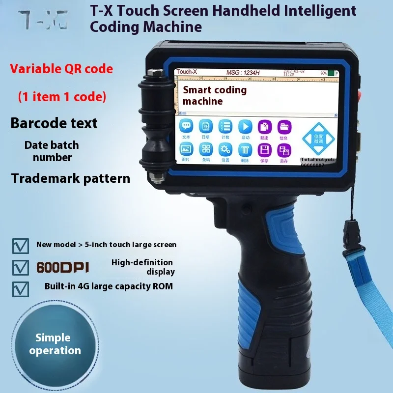 

Handheld Variable QR Code Inkjet Printer, Carton Steel Pipe Stone Plastic Inkjet Printer, Automatic Inkjet Printer