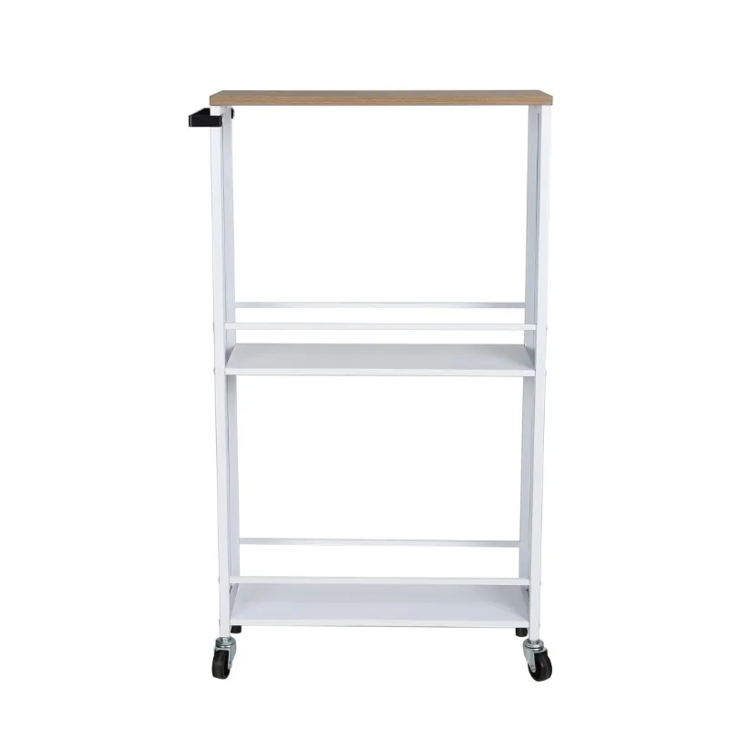 

Slim Utility Storage Cart, Metal Steel, White, Easy Rolling，Free to move，Very convenient