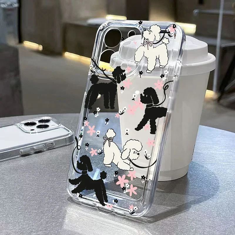 Graffiti Cartoon Dogs Cats Clear Case For Samsung Galaxy A54 5G A55 A35 A34 A15 S26 Plus S24 Ultra S23 S22 S21 S20 FE A14 Cover