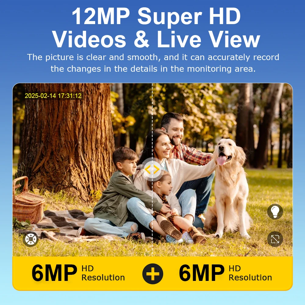 Sectec 60X optische zoom Dubbele schermen 4G zonnecamera 12MP WiFi PTZ-beveiliging PIR-detectie Auto Tracking bewakingscamera's