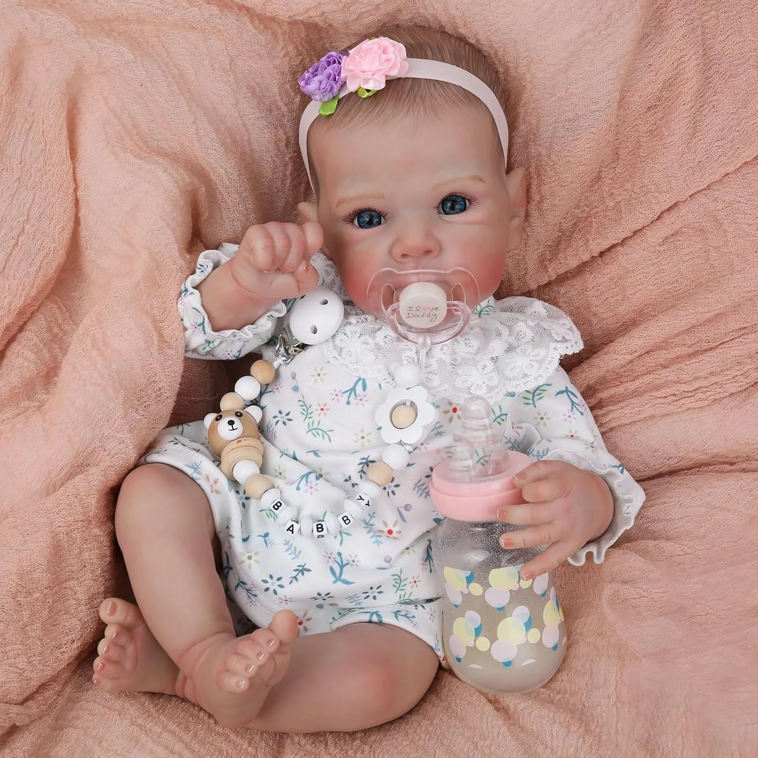 Reborn Baby Dolls Girl - 18-calowa realistyczna ręcznie robiona realistyczna lalka noworodkowa Prawdziwe miękkie ciało z prezentem dla dzieci w wieku 3+