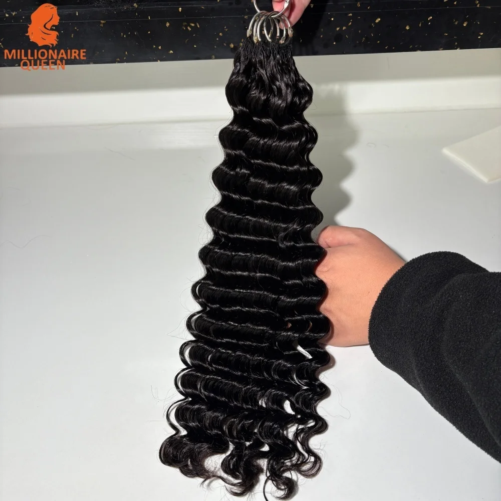 المليونير الملكة 15A موجة عميقة الكروشيه ريشة شعر مستعار بشري 100% شعر الإنسان Knotless الكروشيه الشعر التمديد للنساء #3