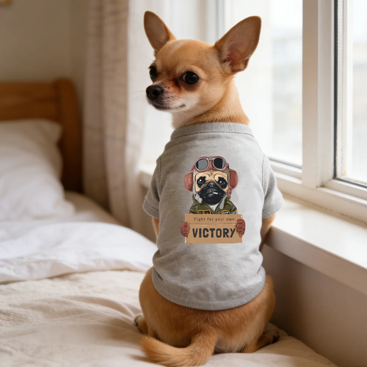 1 pièce – Nouveau pull léger et doux pour animaux de compagnie, à manches courtes, imprimé chien cool, pour chat et chien, collection printemps-été