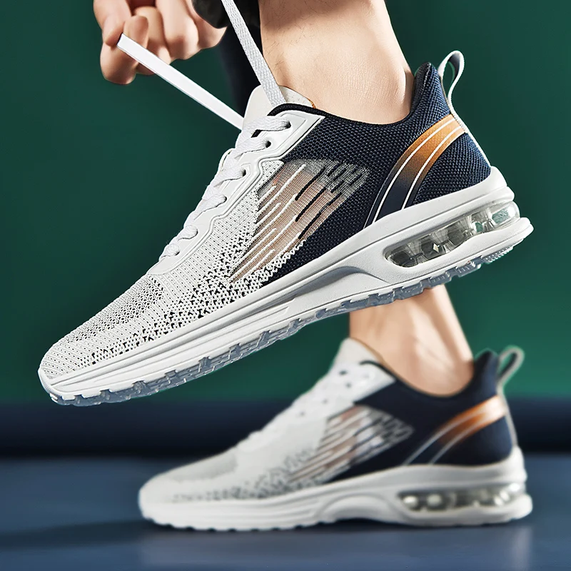 New Mens Professional Running Shoes Trainer Sneakers Fashion Trend Air Cushion Sports Shoes Jogging Breathable Mesh Tennis Shoes