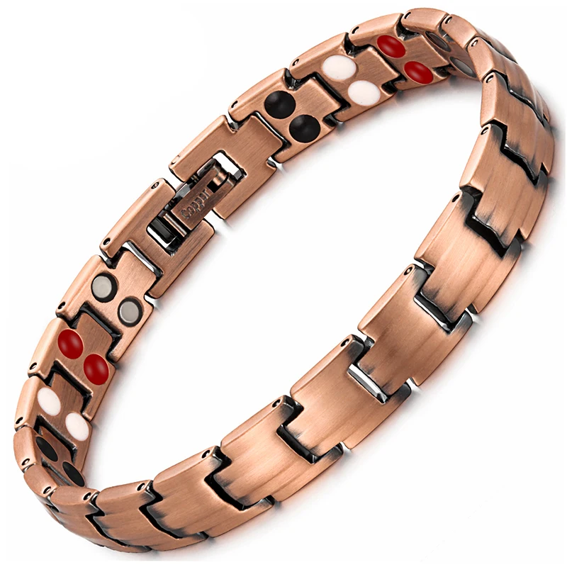 Real Healing Copper Magnetic Bracelet for Capal Tunnel and Arthritis Women's Health Copper Jewelry Power Ionics Men Accessories