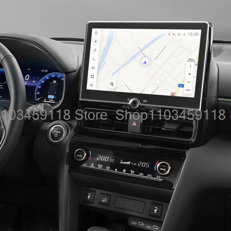زجاج مقسى لسيارة Toyota GR YARIS 2024 2025 10.5 بوصة راديو المعلومات والترفيه LCD نظام تحديد المواقع شاشة الملاحة ملحقات واقية